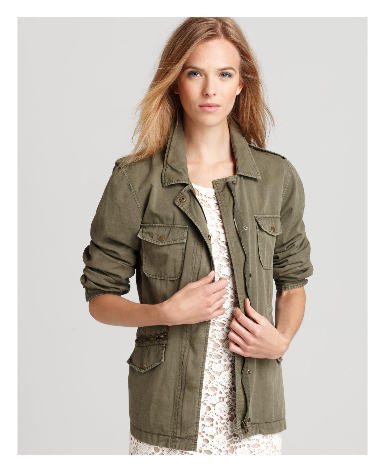 Lyst - Velvet By Graham & Spencer Army Jacket in Green Velvet By Graham & Spencer. Women's Green Army Jacket