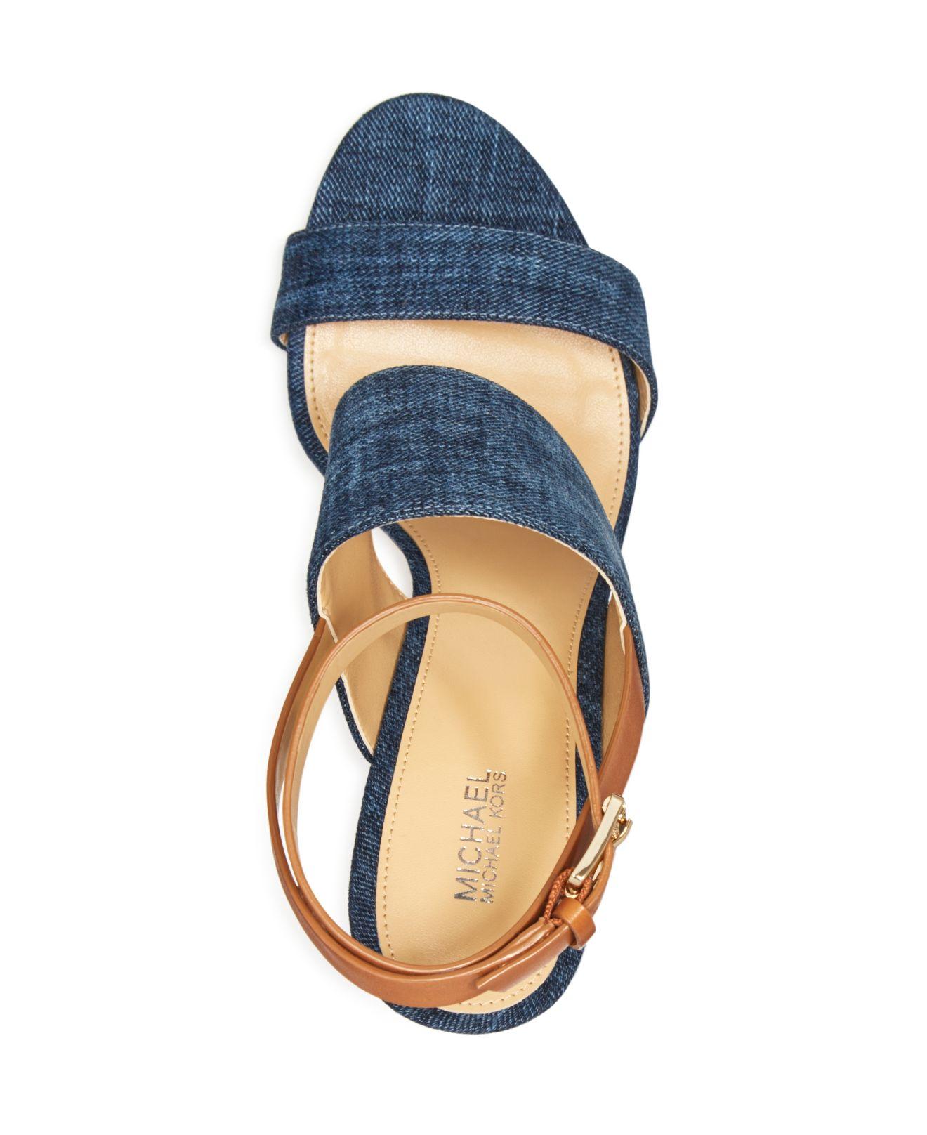 michael kors denim sandals