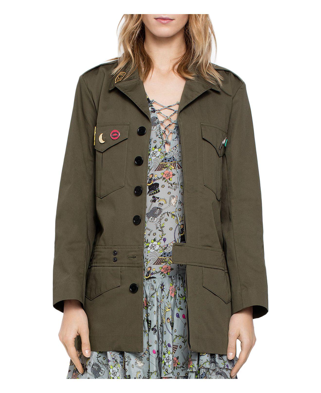 Lyst Zadig & Voltaire Kalena Militarystyle Jacket in Green