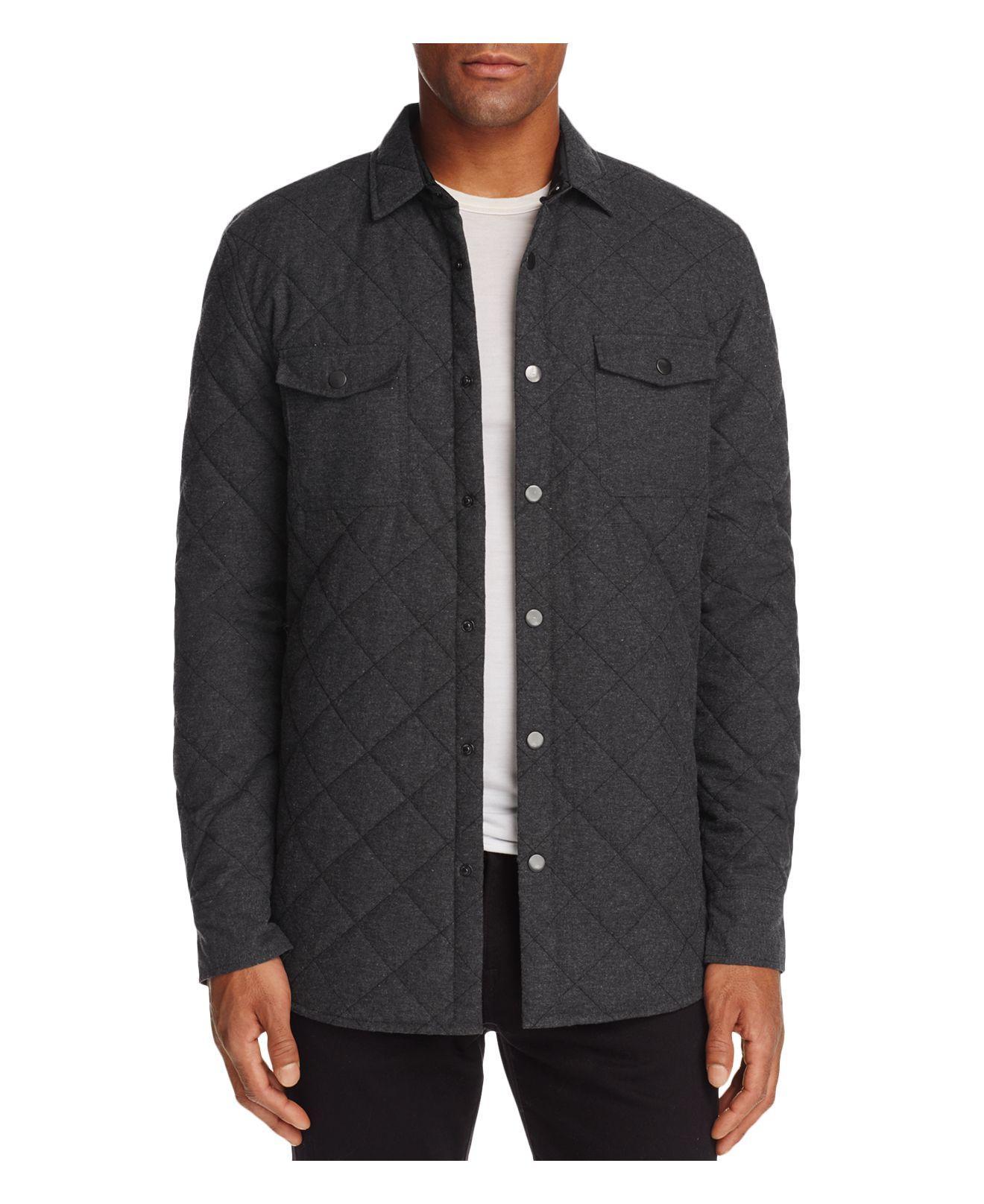Sovereign code Redding Quilted Regular Fit Shirt Jacket in Gray for Men