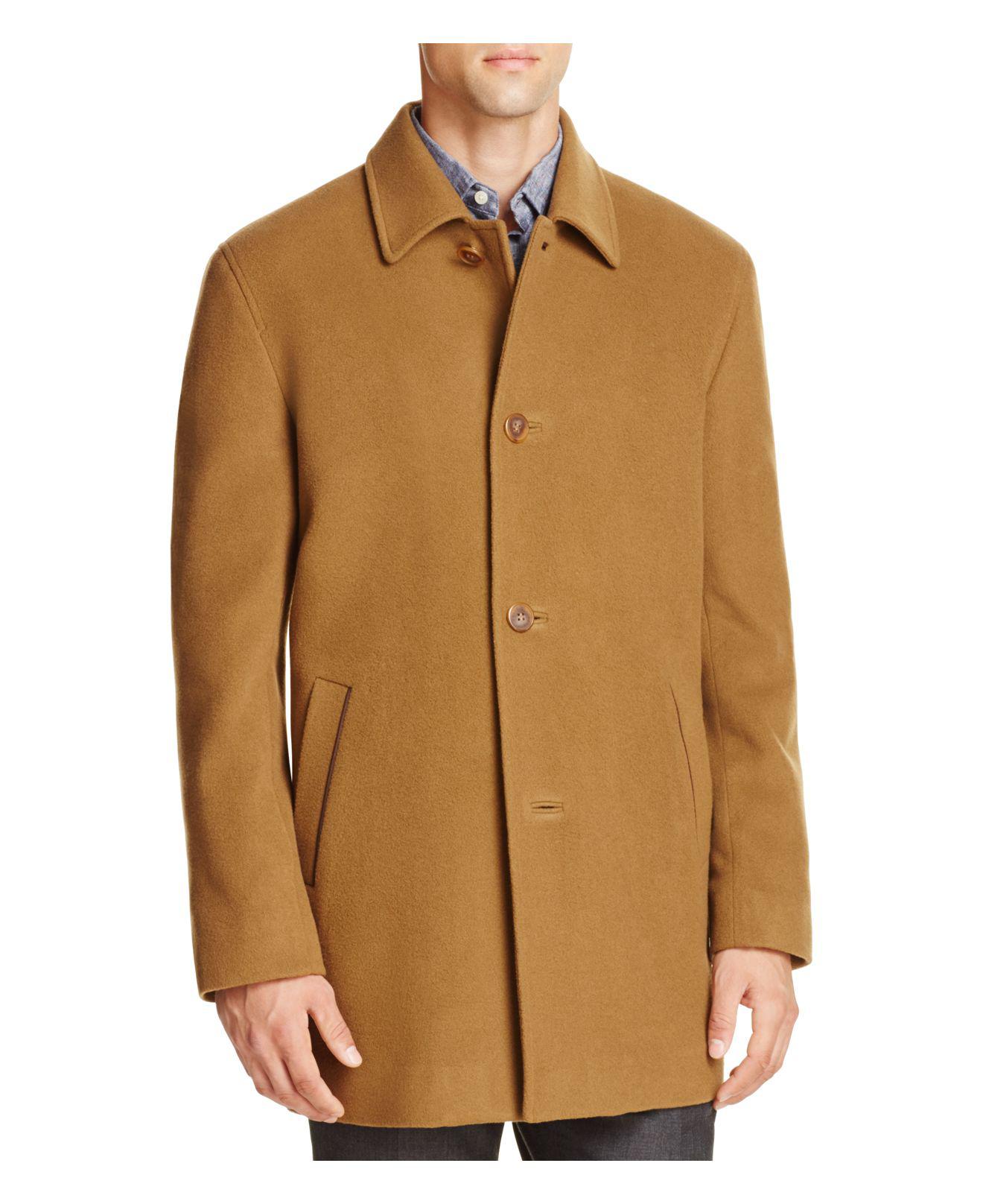 Lyst Cole Haan Wool Cashmere Topper Coat in Natural for Men