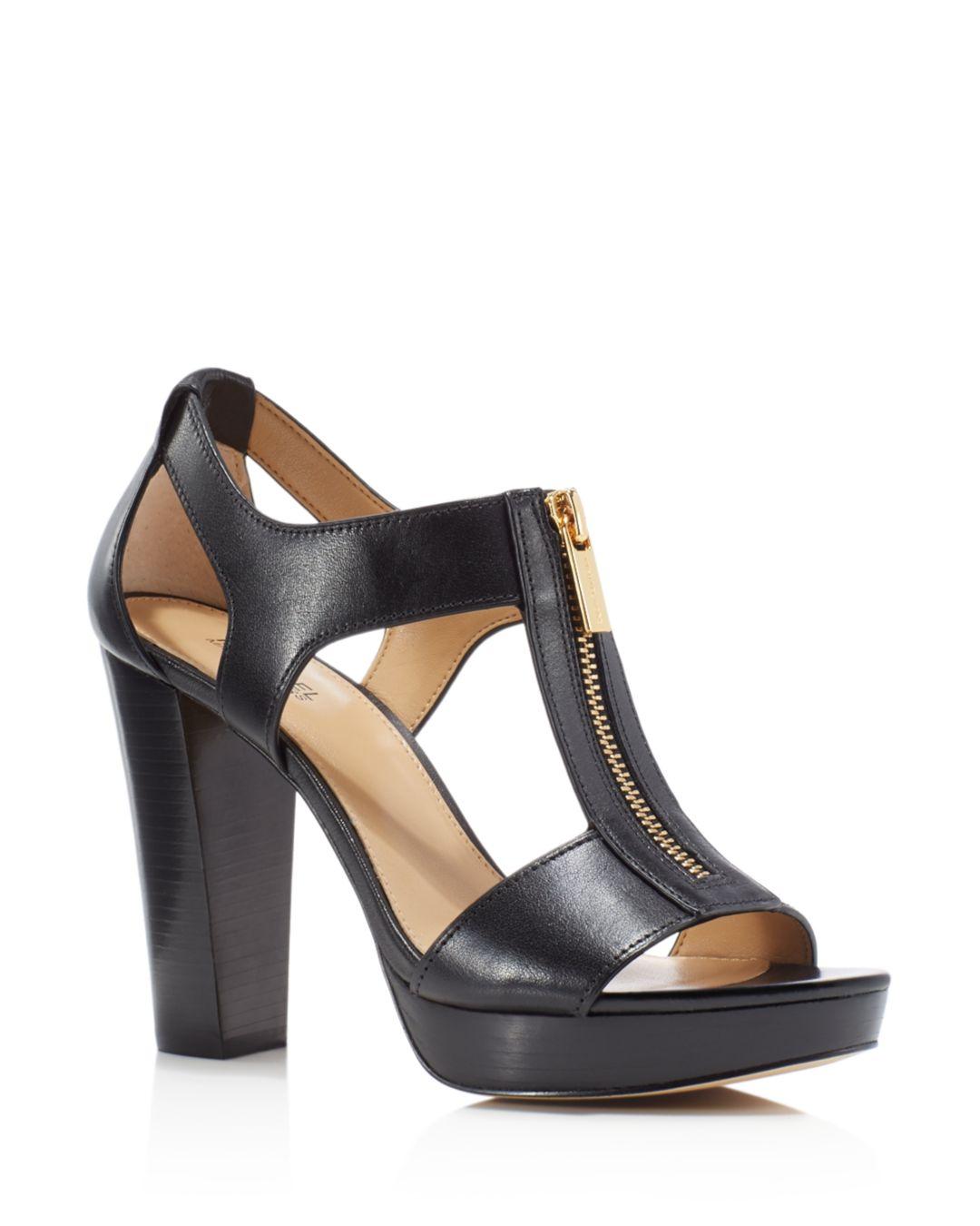 Lyst Michael Kors Berkley Tstrap Platform Dress Sandals