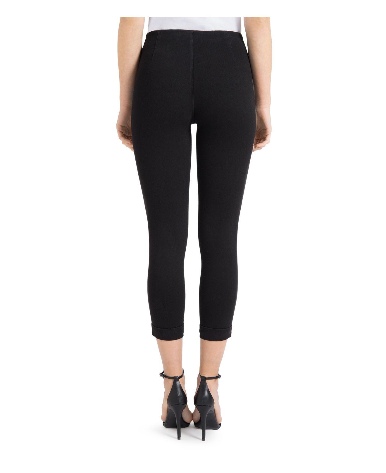 Lyssé Cotton Ankle Zip Leggings in Black Lyst