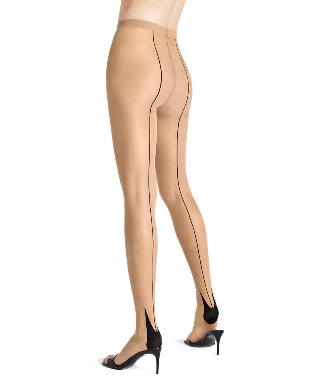 Lyst Wolford Horizon Backseam Tights in Black