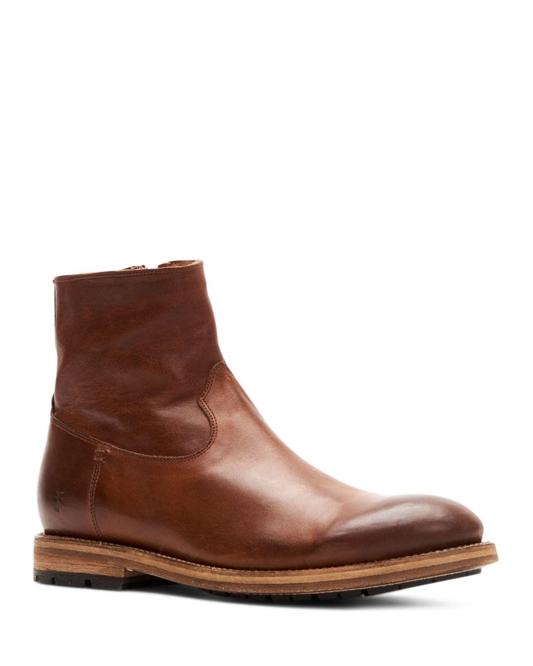 frye men's jacob back zip boot