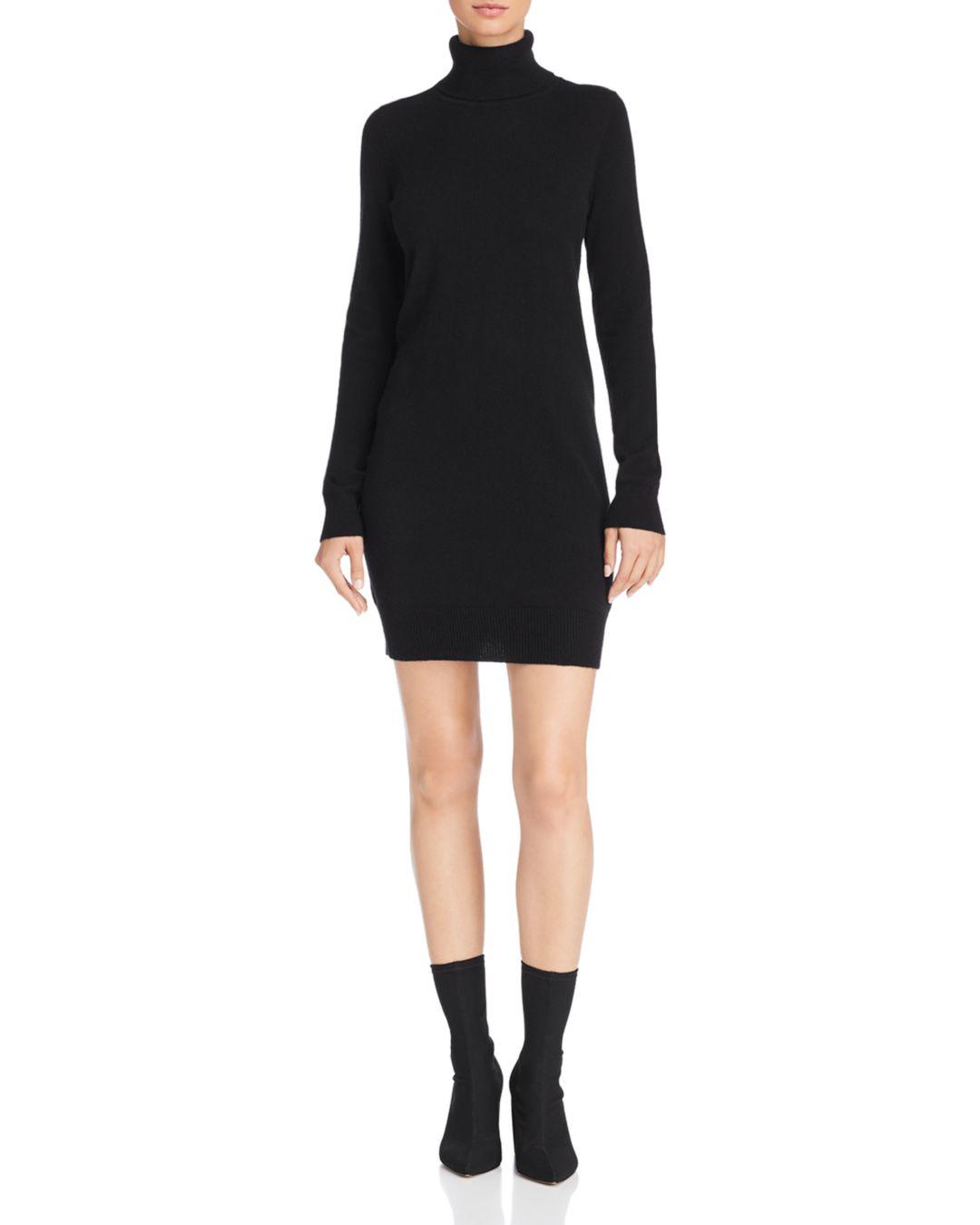 Theory Cashmere Turtleneck Dress in Black - Lyst