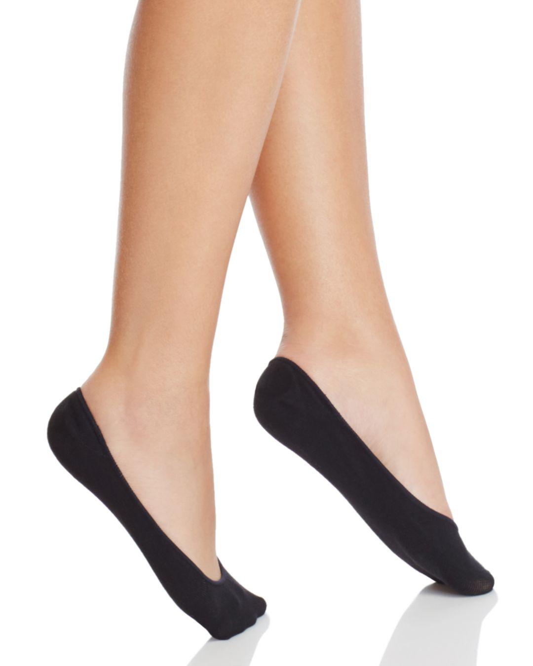 Lyst - Hue Classic Silicone Edge Liner Socks in Black