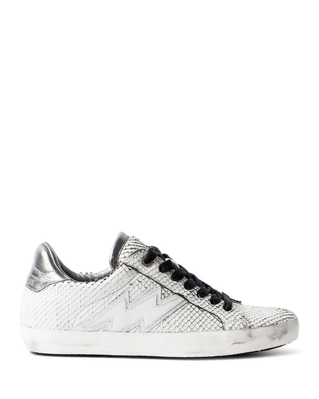 zadig and voltaire white high tops