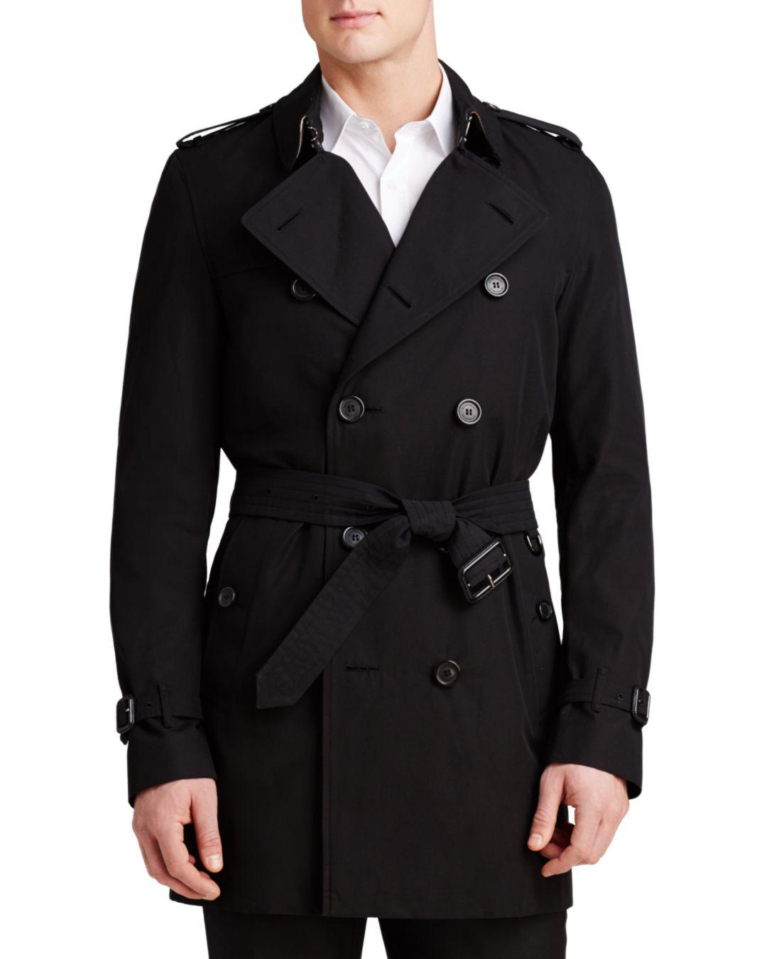 Lyst - Burberry Heritage Kensington Mid-length Trench Coat in Black for Men
