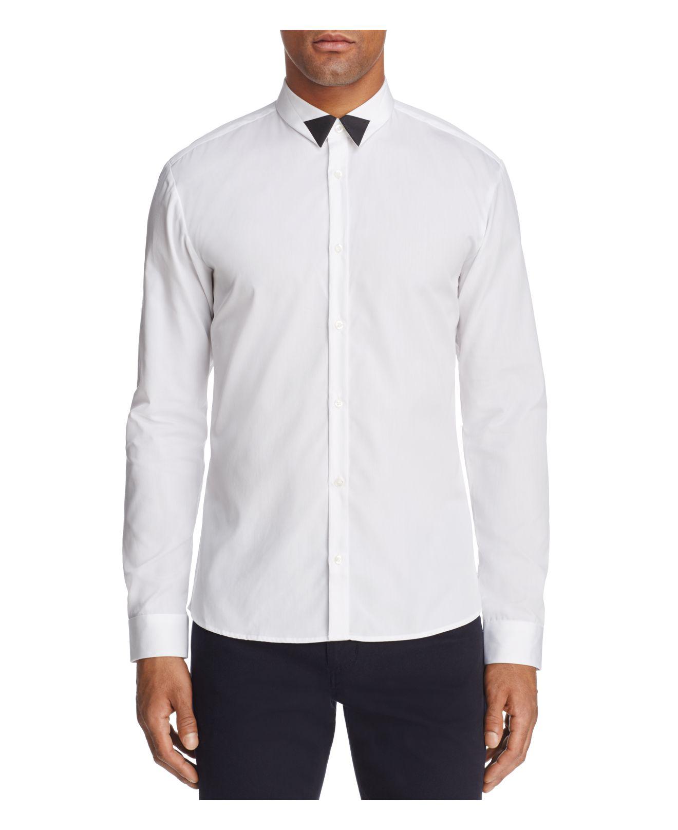 Hugo Ero3 Long Sleeve Button-down Extra Slim Fit Shirt in White for ... HUGO. Men's White Ero3 ...