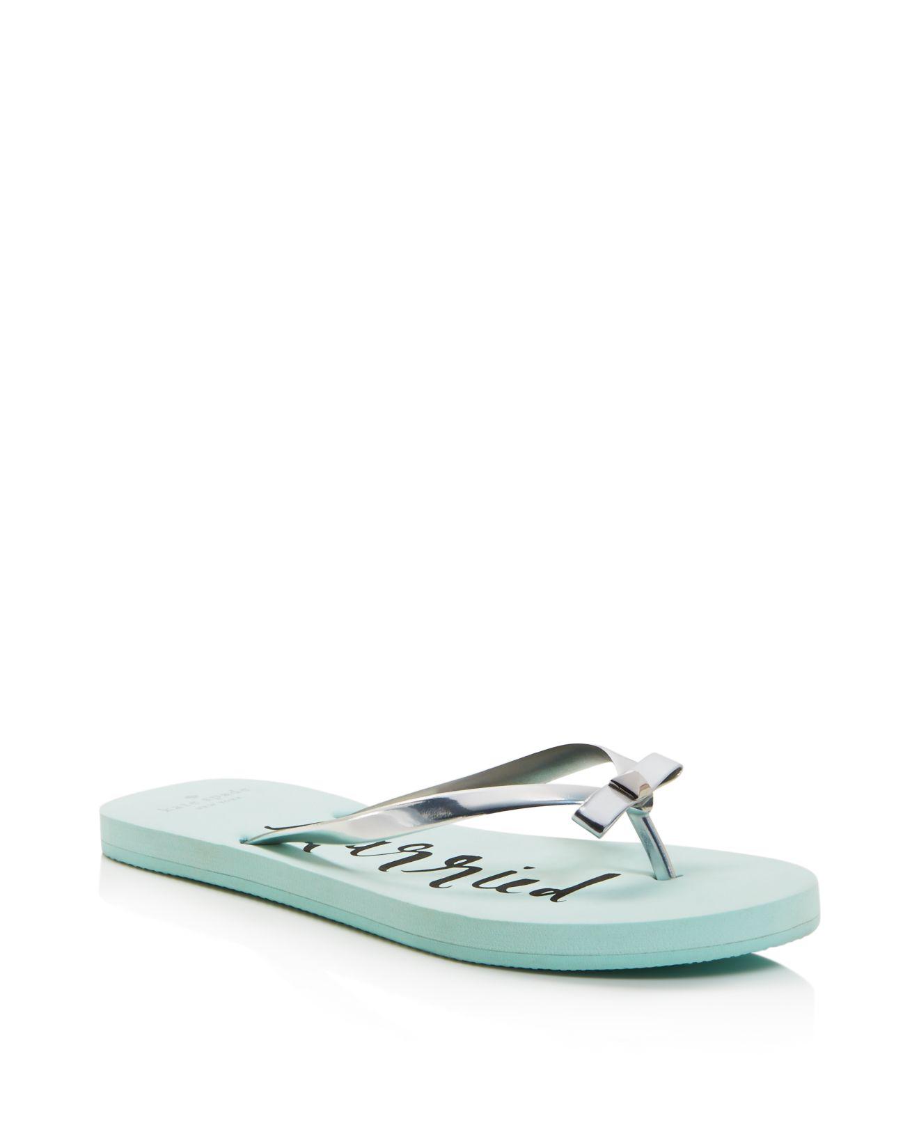 kate spade navy blue flip flops