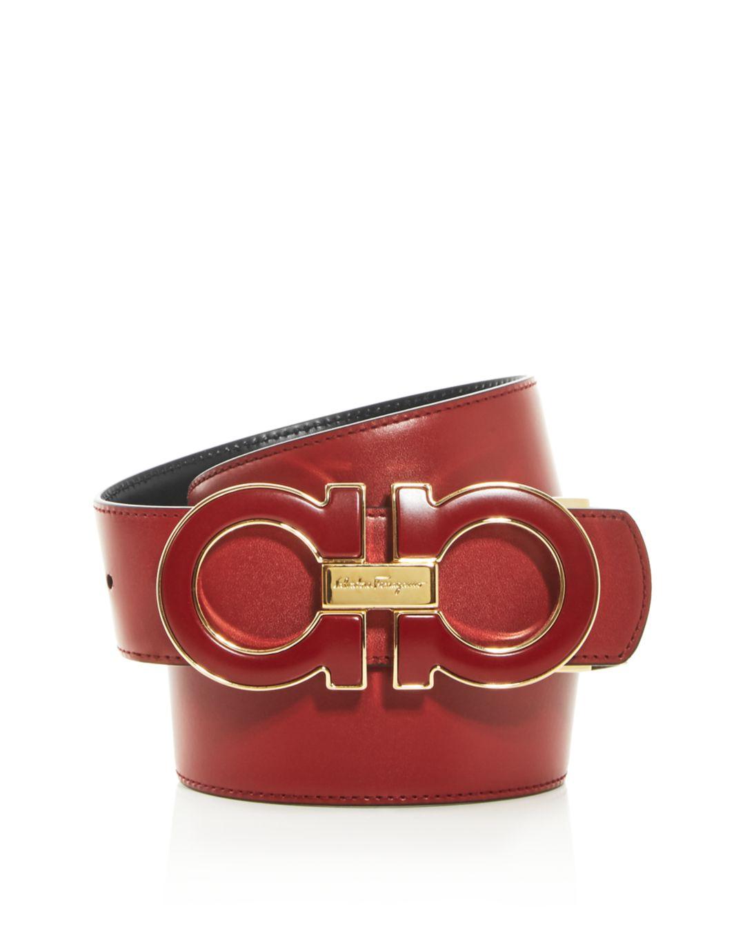 mens red ferragamo belt