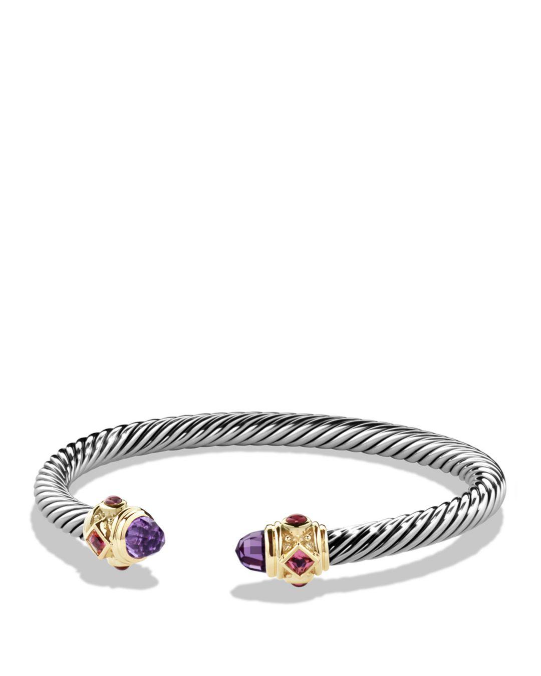 Lyst David Yurman Renaissance Bracelet With Amethyst And Gold In David Yurman Women S Metallic Renaissance Bracelet With Amethyst