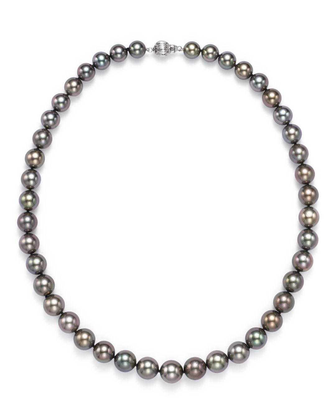Tara Pearls Natural Color Tahitian Cultured Pearl Strand Necklace in ...