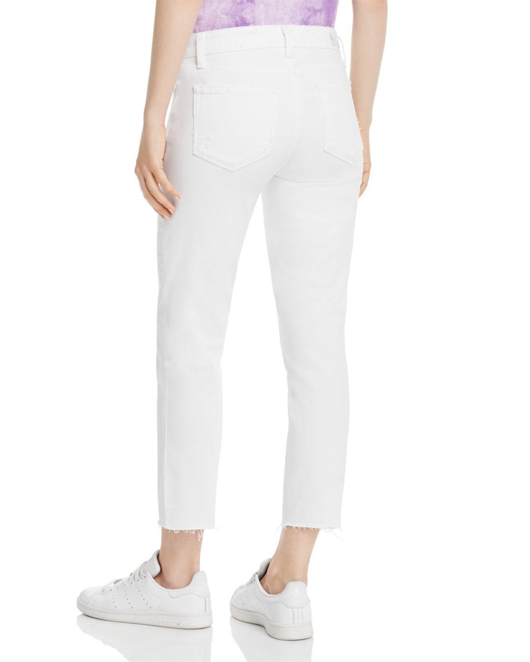paige skyline skinny jeans white