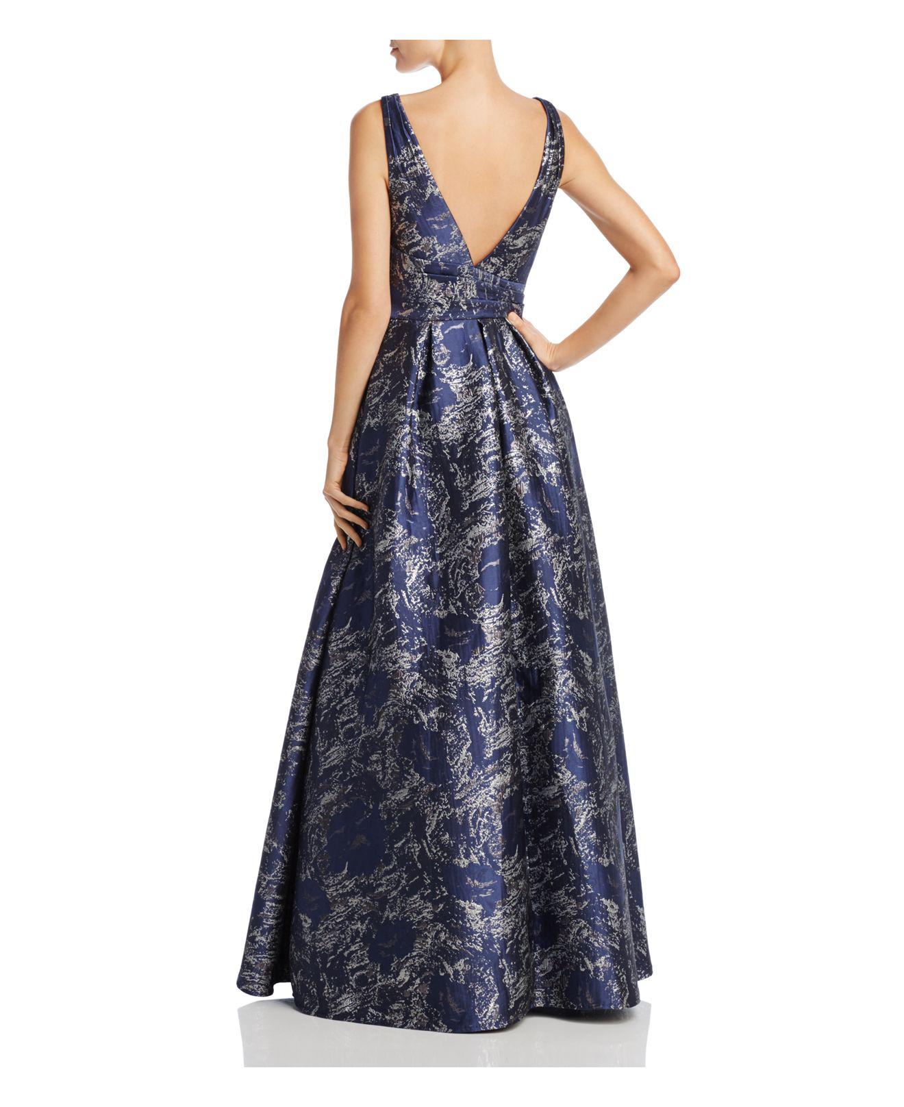 carmen marc valvo blue gown