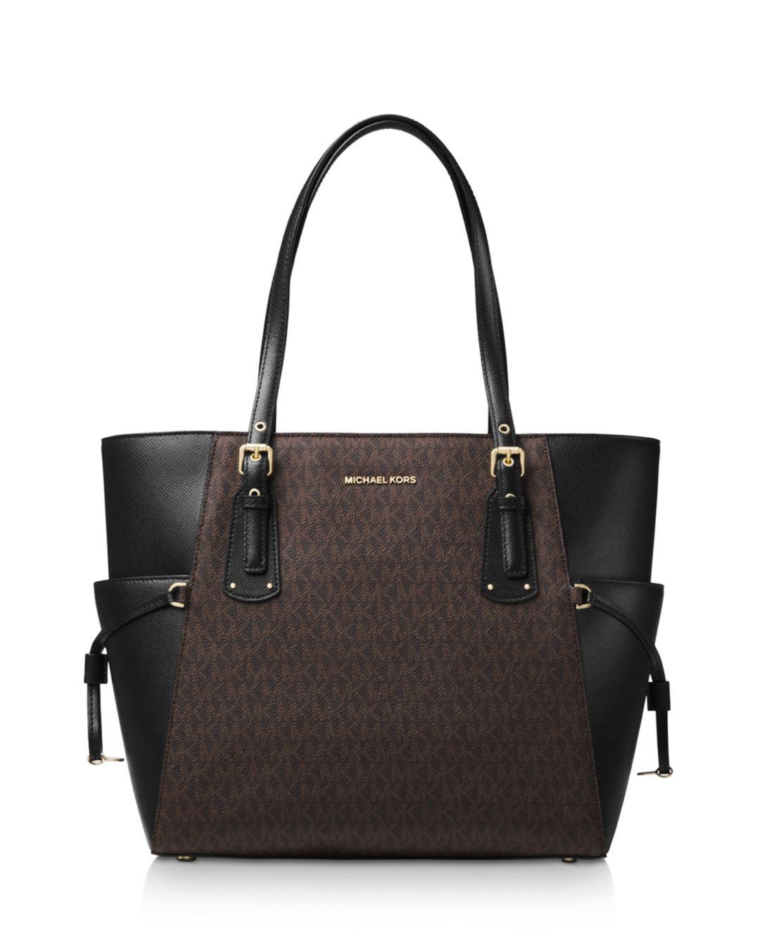 Michael Michael Kors Voyager East West Signature Tote in Black - Save 5 ...