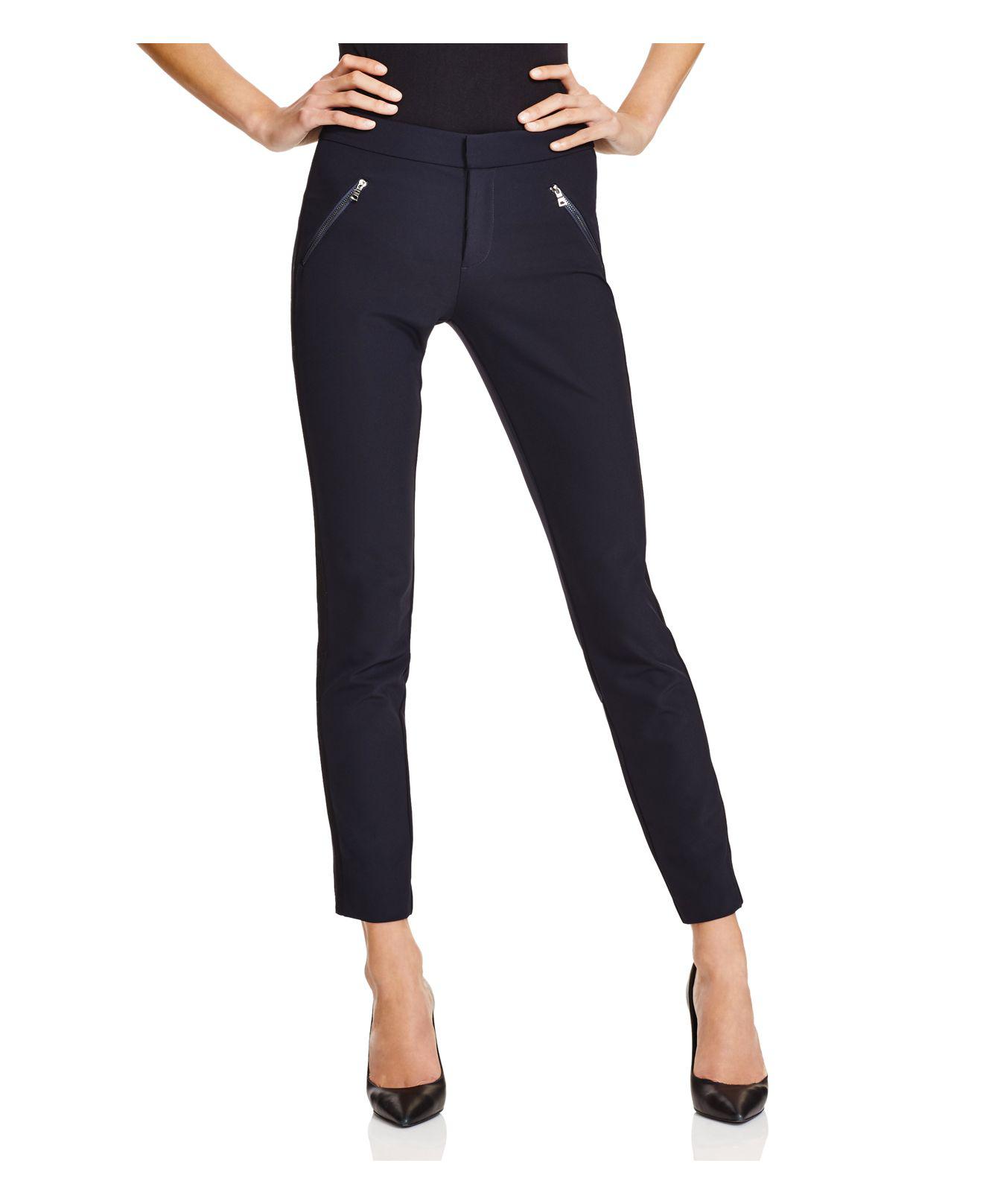 navy blue straight pants