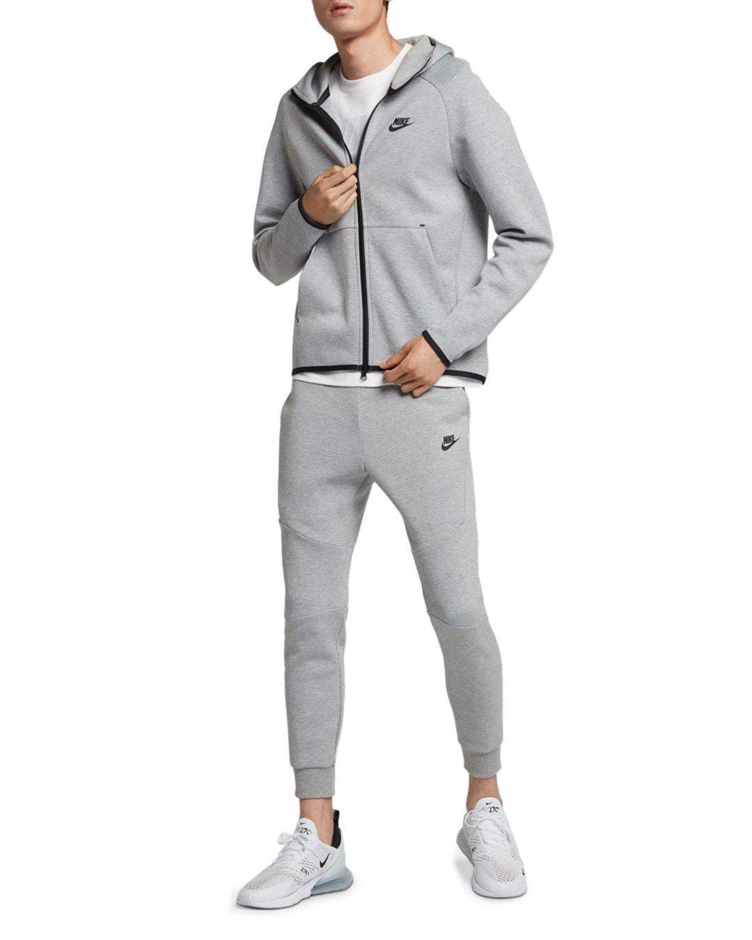 Nike Tech Fleece Color - Block Hoodie in Gray for Men - Lyst