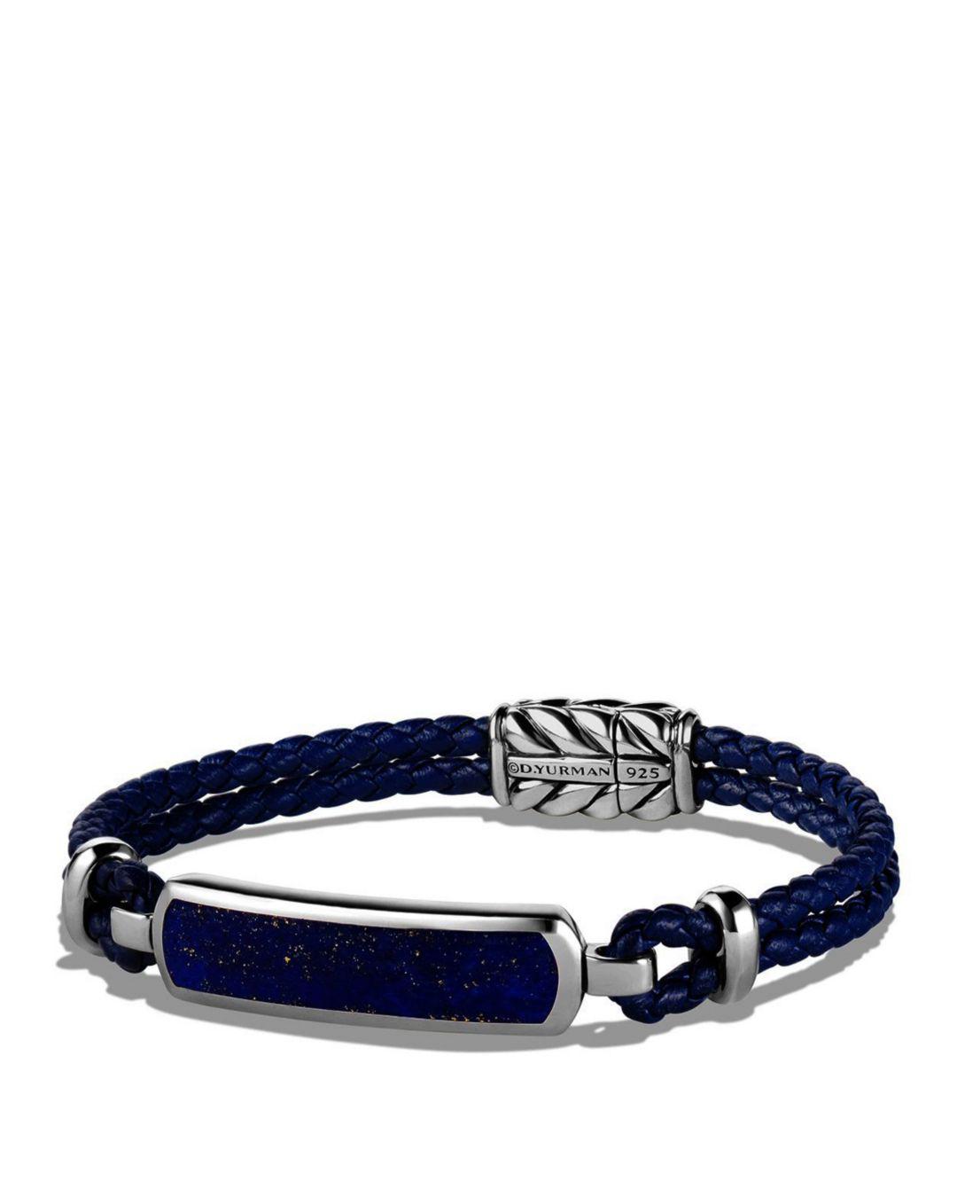 Lyst David Yurman Exotic Stone Station Blue Leather Bracelet With