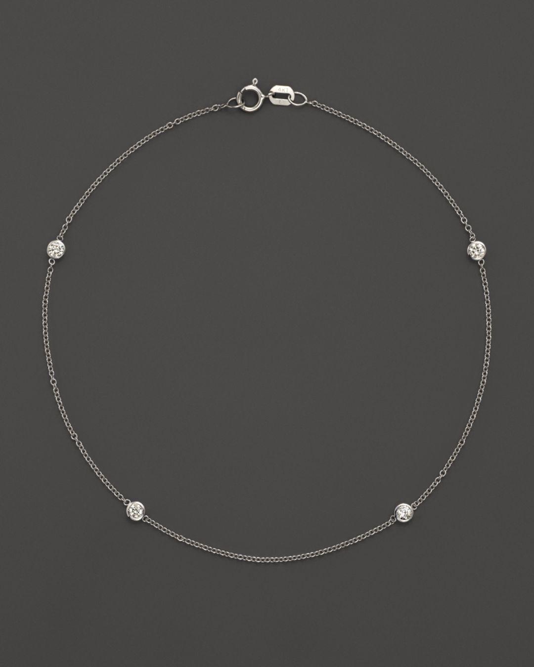 Lyst Bloomingdale S Diamond Bezel Ankle Bracelet Set In 14k White Bloomingdale S Women Diamond Bezel Ankle Bracelet Set In 14k White Gold