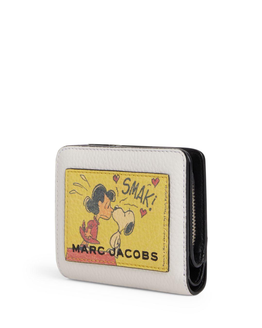 peanuts x marc jacobs the box mini compact wallet