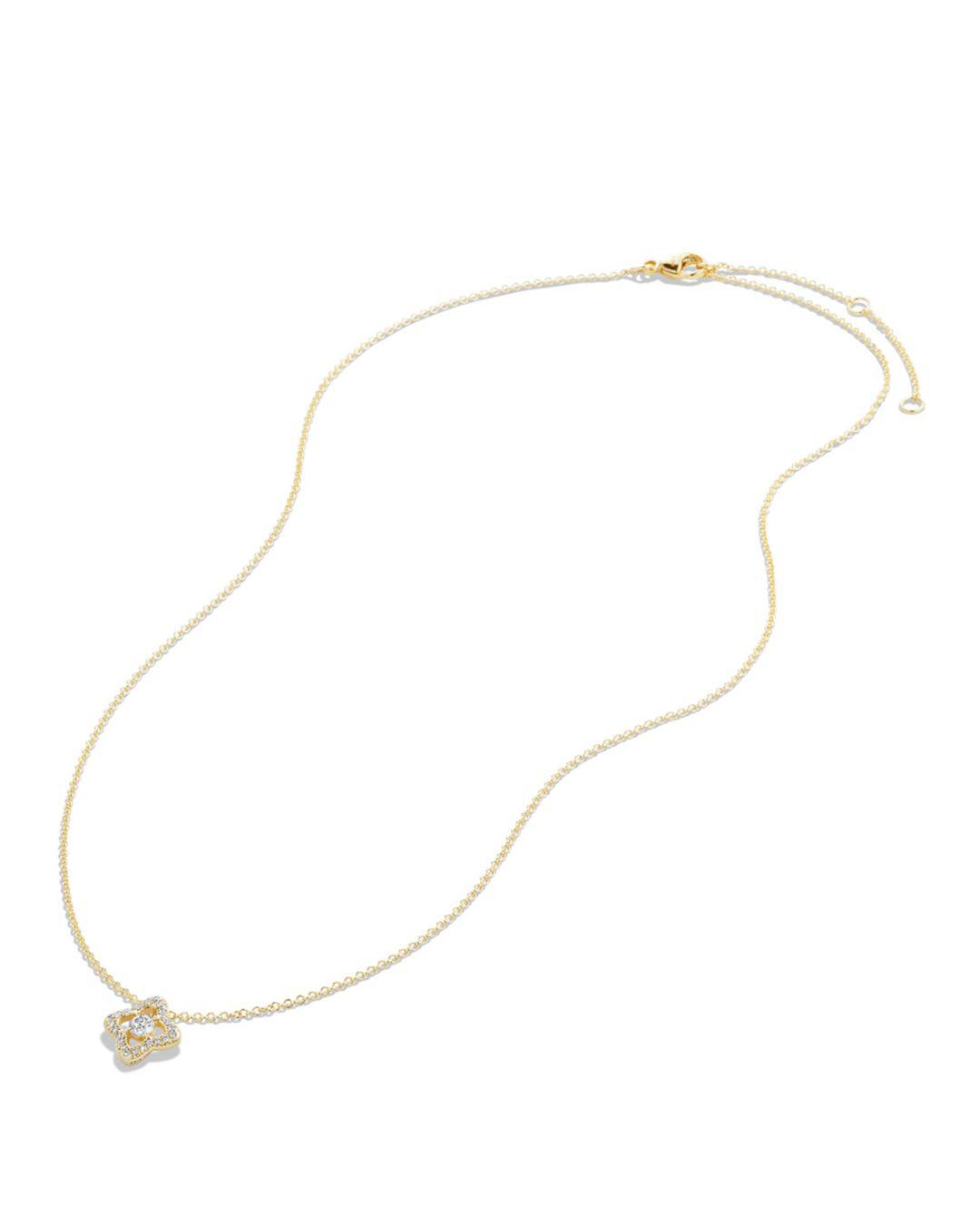 Lyst - David Yurman Venetian Quatrefoil Necklace With Diamonds In 18k ...