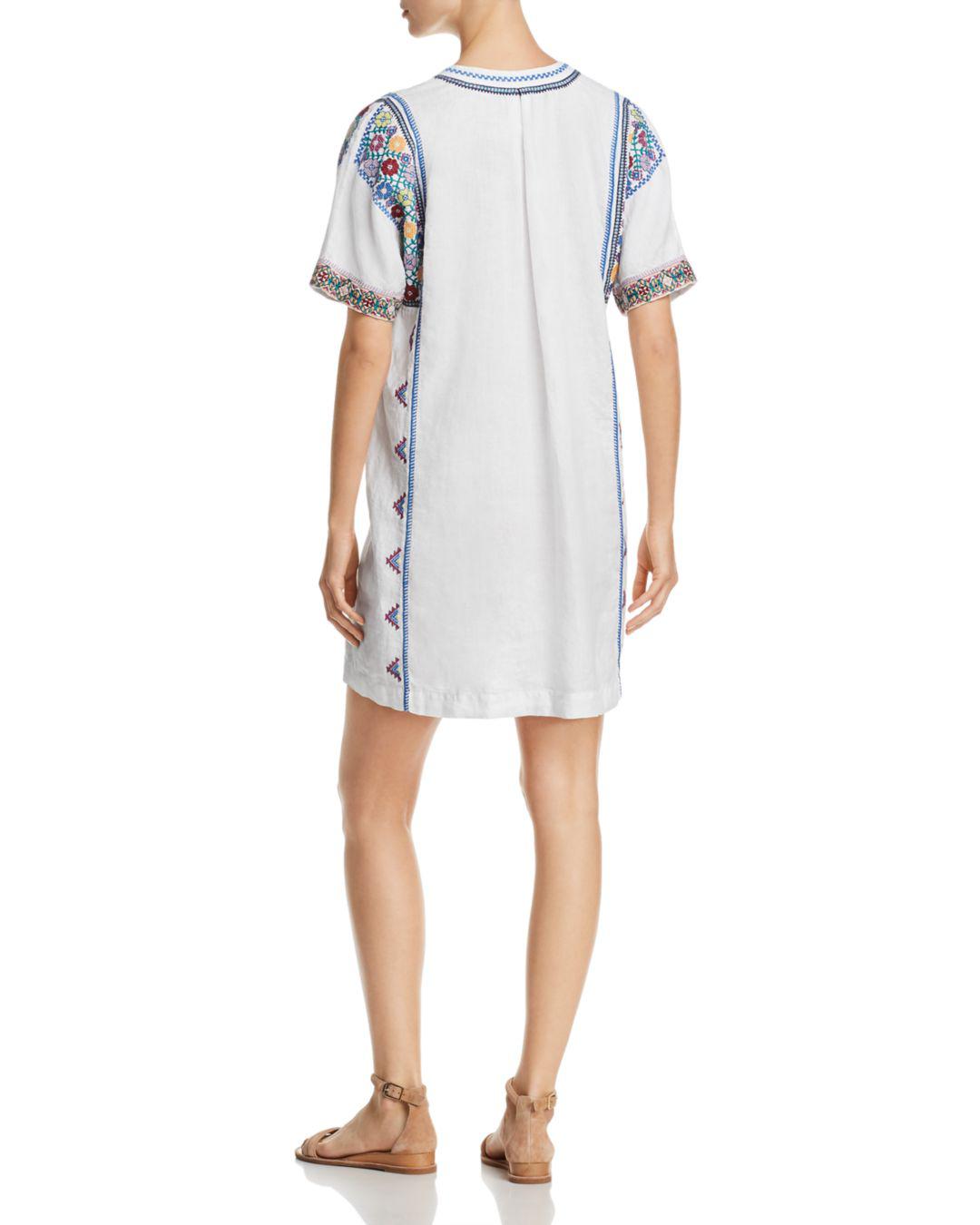 Johnny Was Clover Embroidered Tunic Dress in White - Lyst