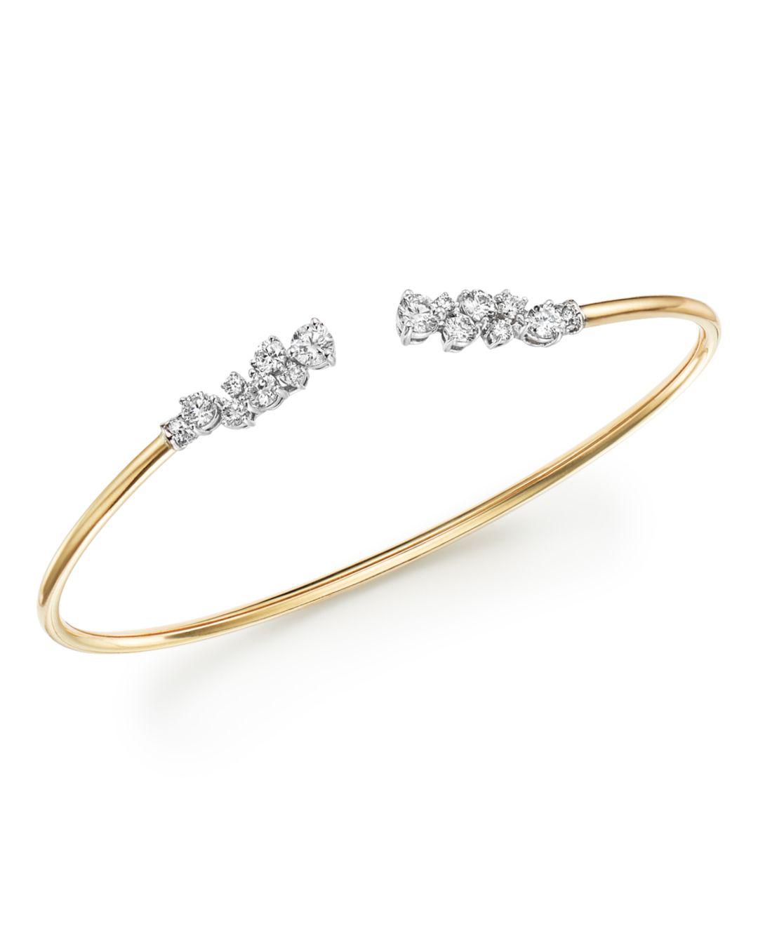 Lyst - Bloomingdale'S Diamond Open Bangle Bracelet In 14k ...