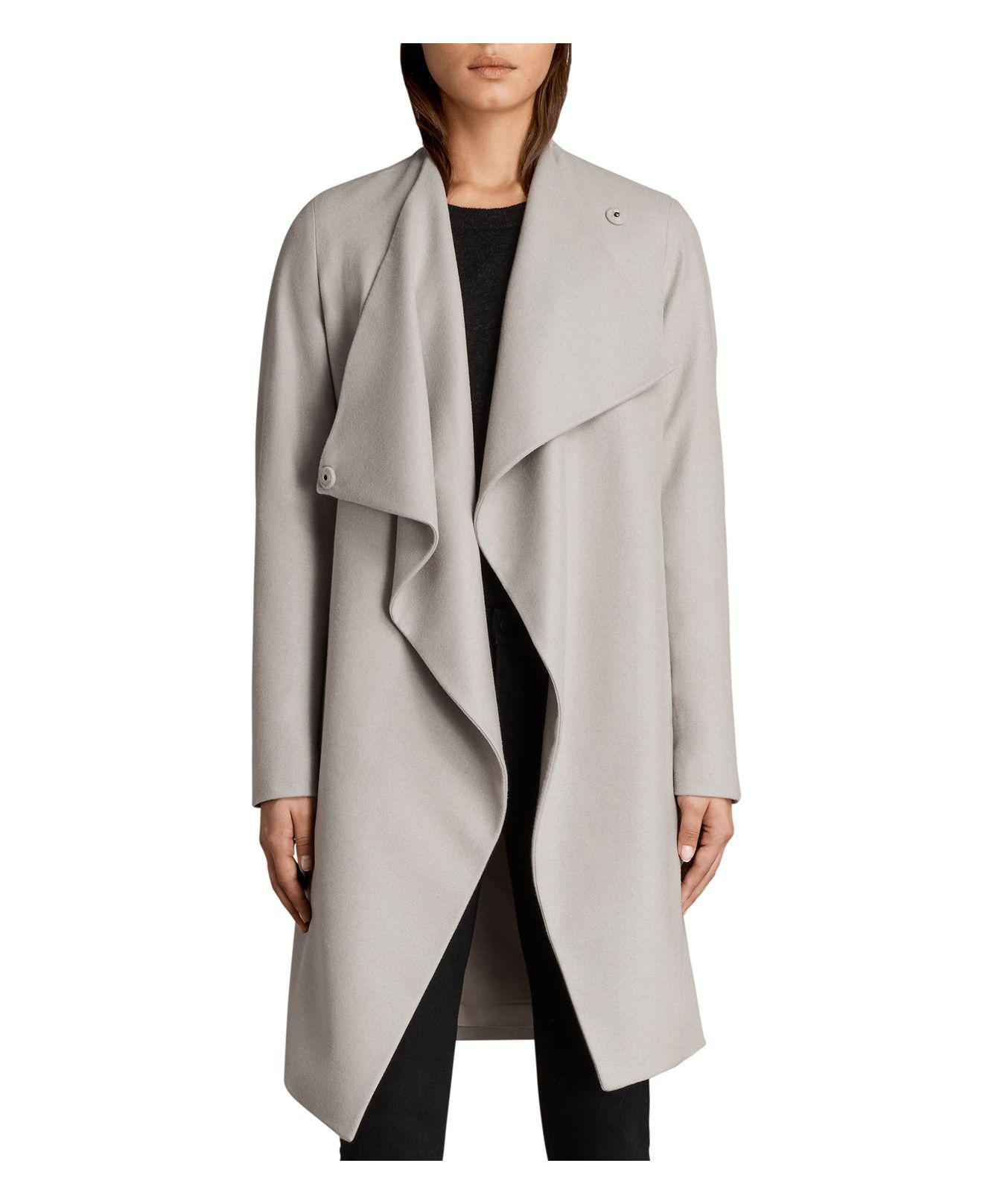 Lyst - Allsaints Ora Wool-blend Coat in Gray