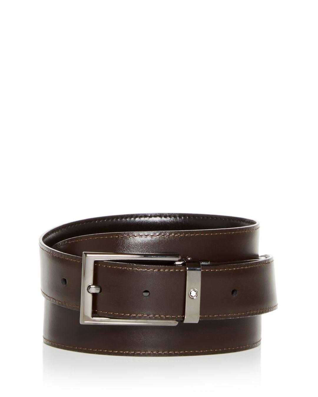 Montblanc Men's Contemporary Reversible Leather Belt in Brown for Men ...