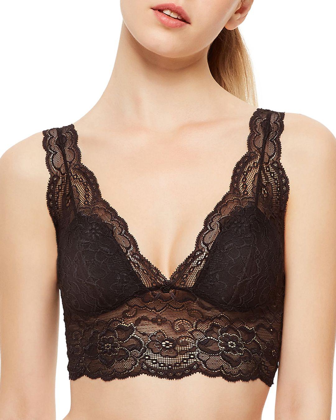 Lyst Chantelle Lulu Wireless Padded Lace Bralette in Black