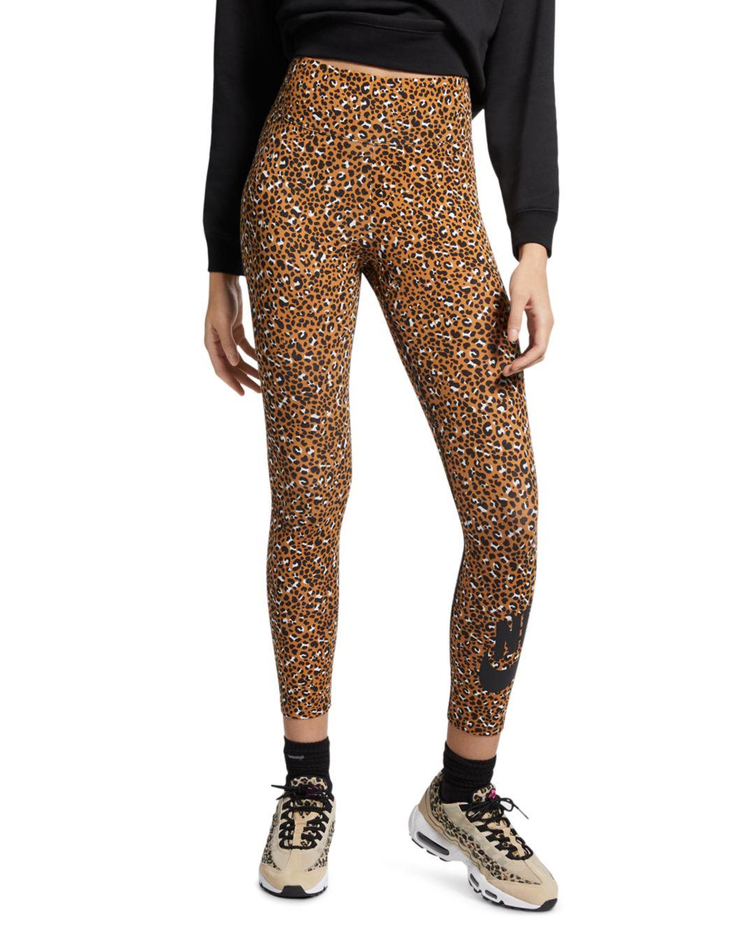 nike grey leopard print leggings