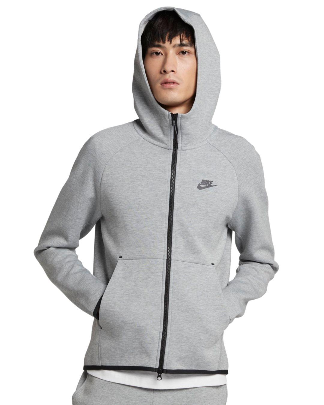 Nike Tech Fleece Color - Block Hoodie in Gray for Men - Lyst