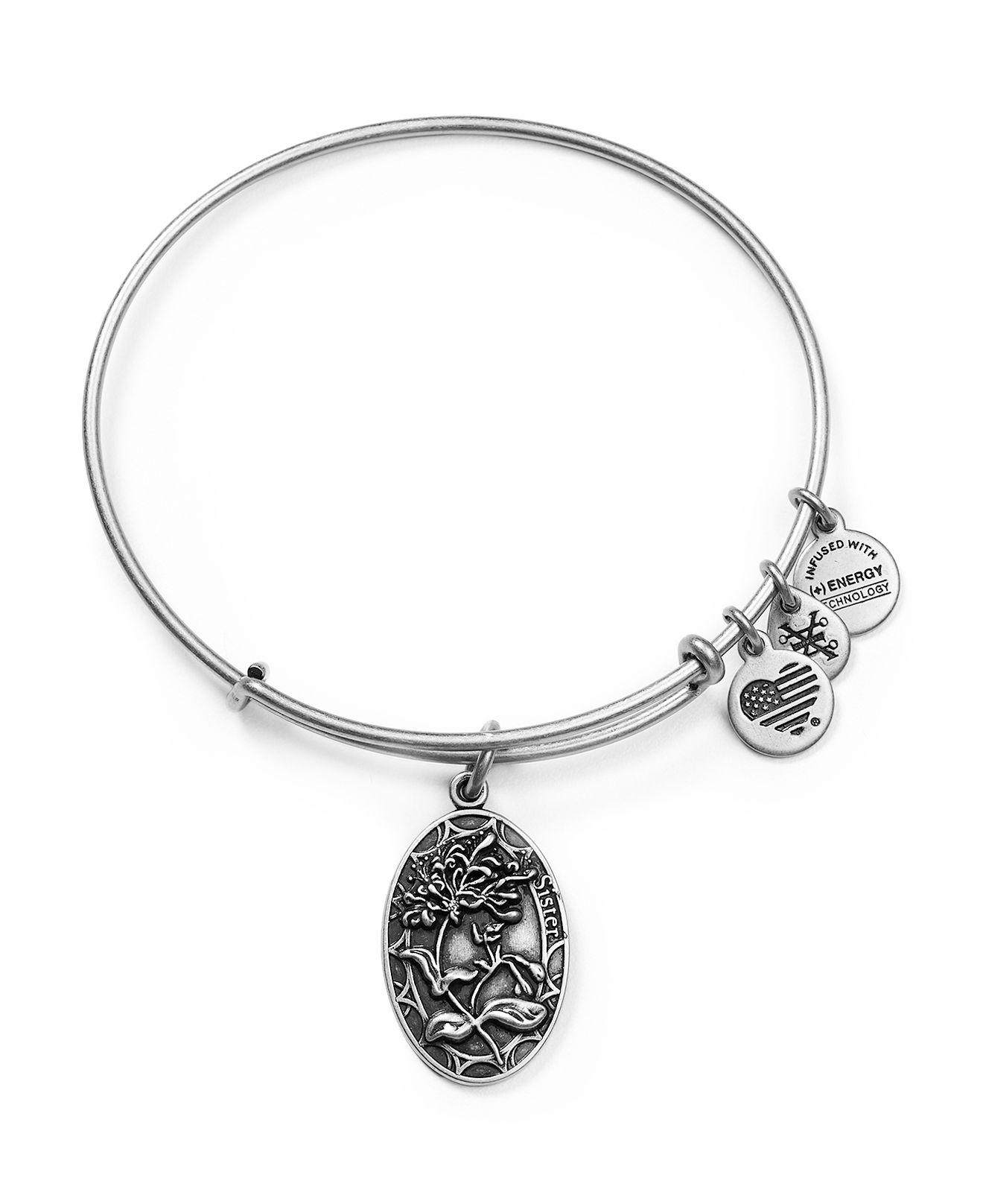 Lyst - ALEX AND ANI Because I Love You Sister Ii Wrap Bracelet in Metallic
