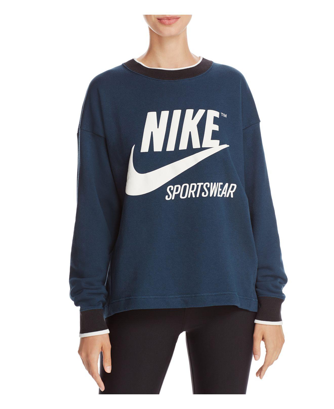 Lyst - Nike Archive Logo Sweatshirt in Blue