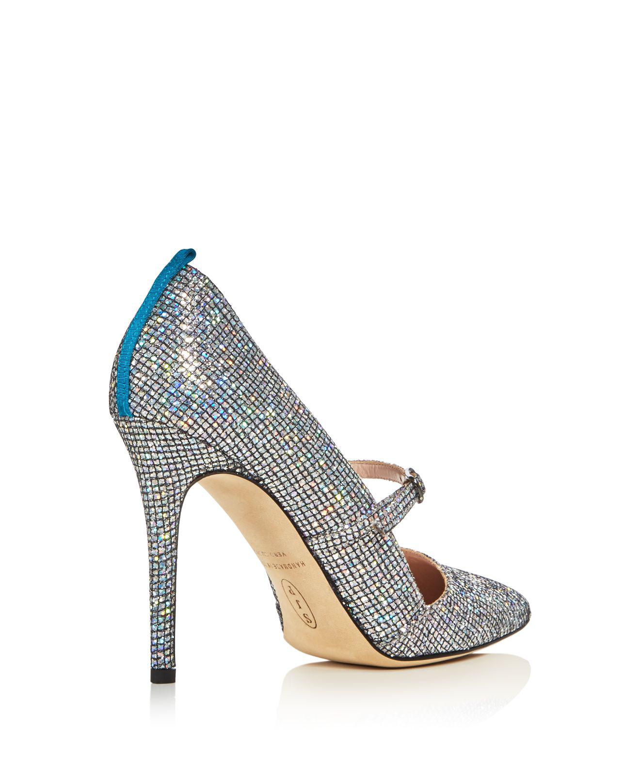 SJP by Sarah Jessica Parker Nirvana Glitter Mary Jane Pumps in Metallic