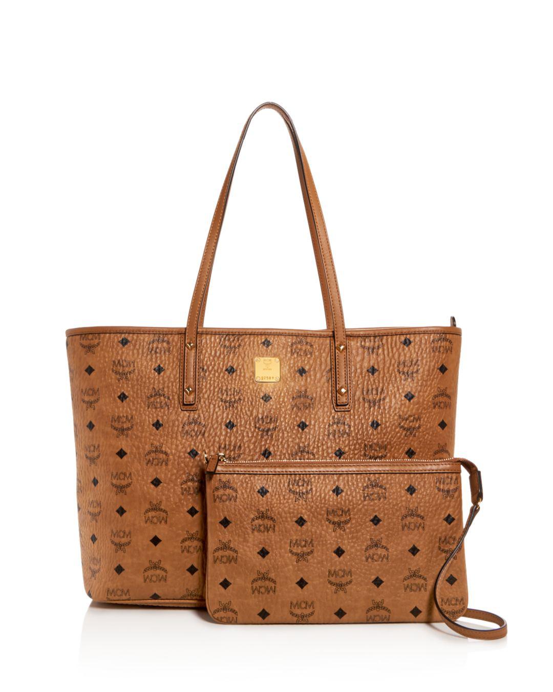 mcm anya tote cognac