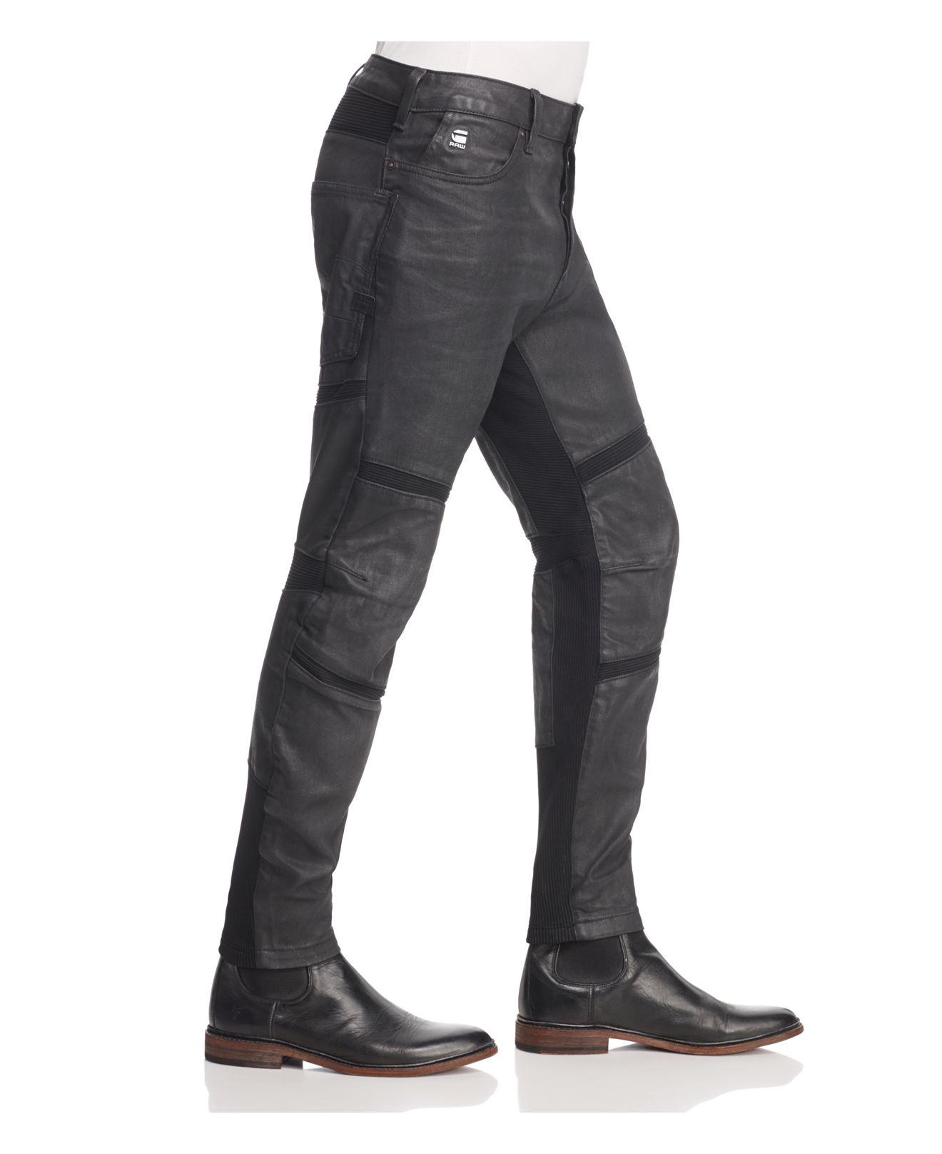 GStar RAW Motac 3d Slim Fit Coated Jeans In Dark Grey in Gray for Men