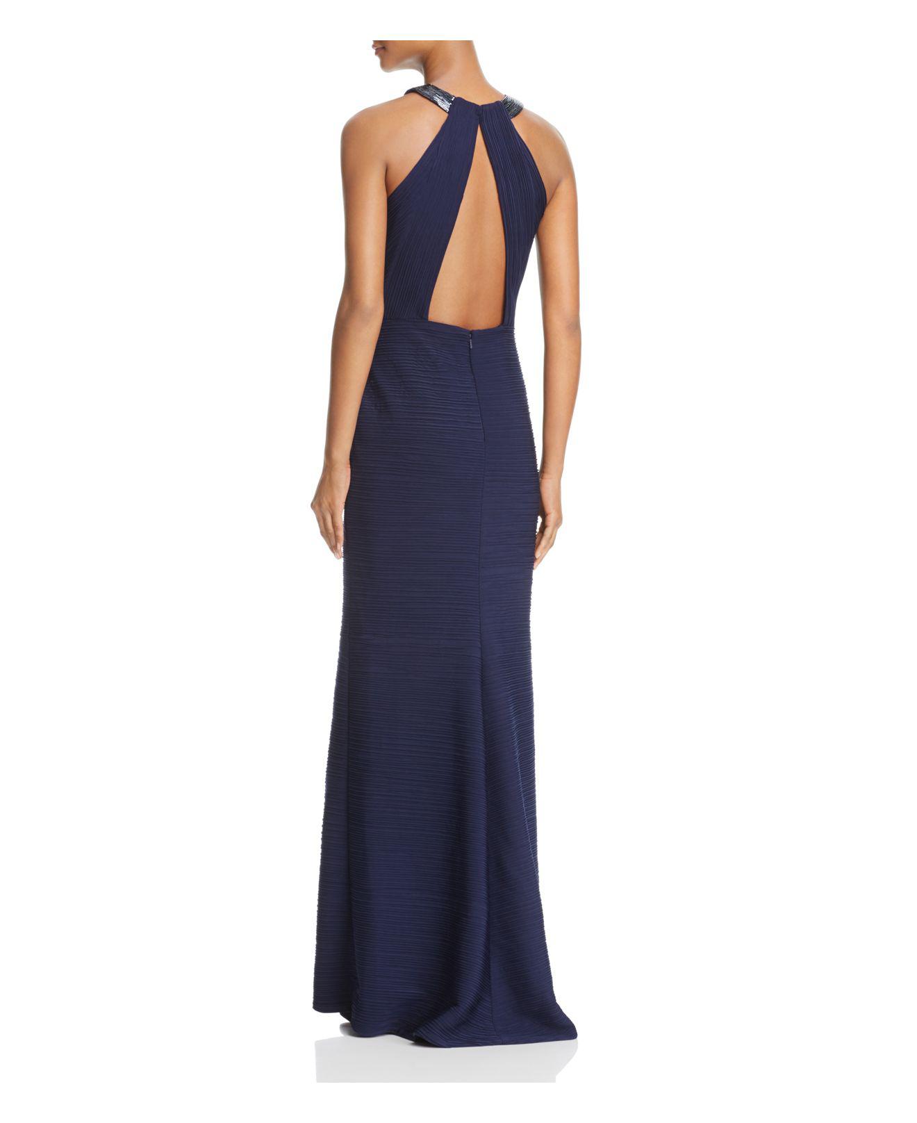 carmen marc valvo blue gown