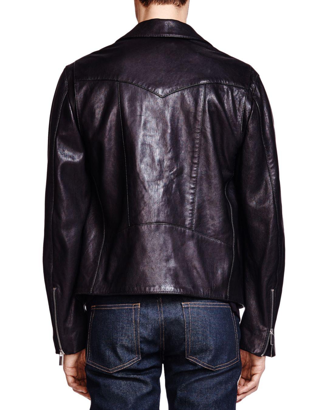 Lyst The Kooples  Lambskin Leather  Biker  Jacket  in Black 