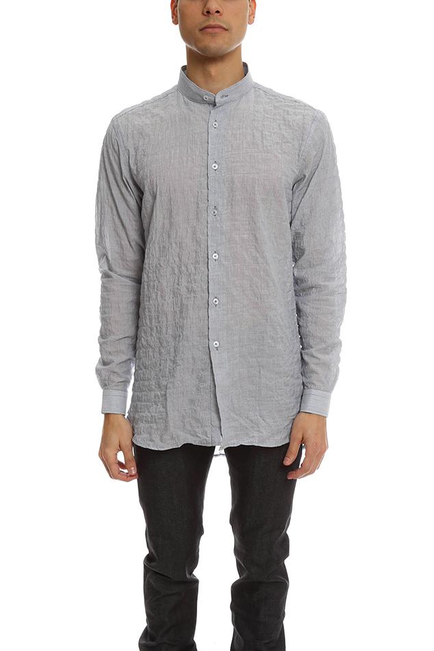 Naked & Famous Cotton Long Shirt Lightweight Hairline Stripes in Blue ...