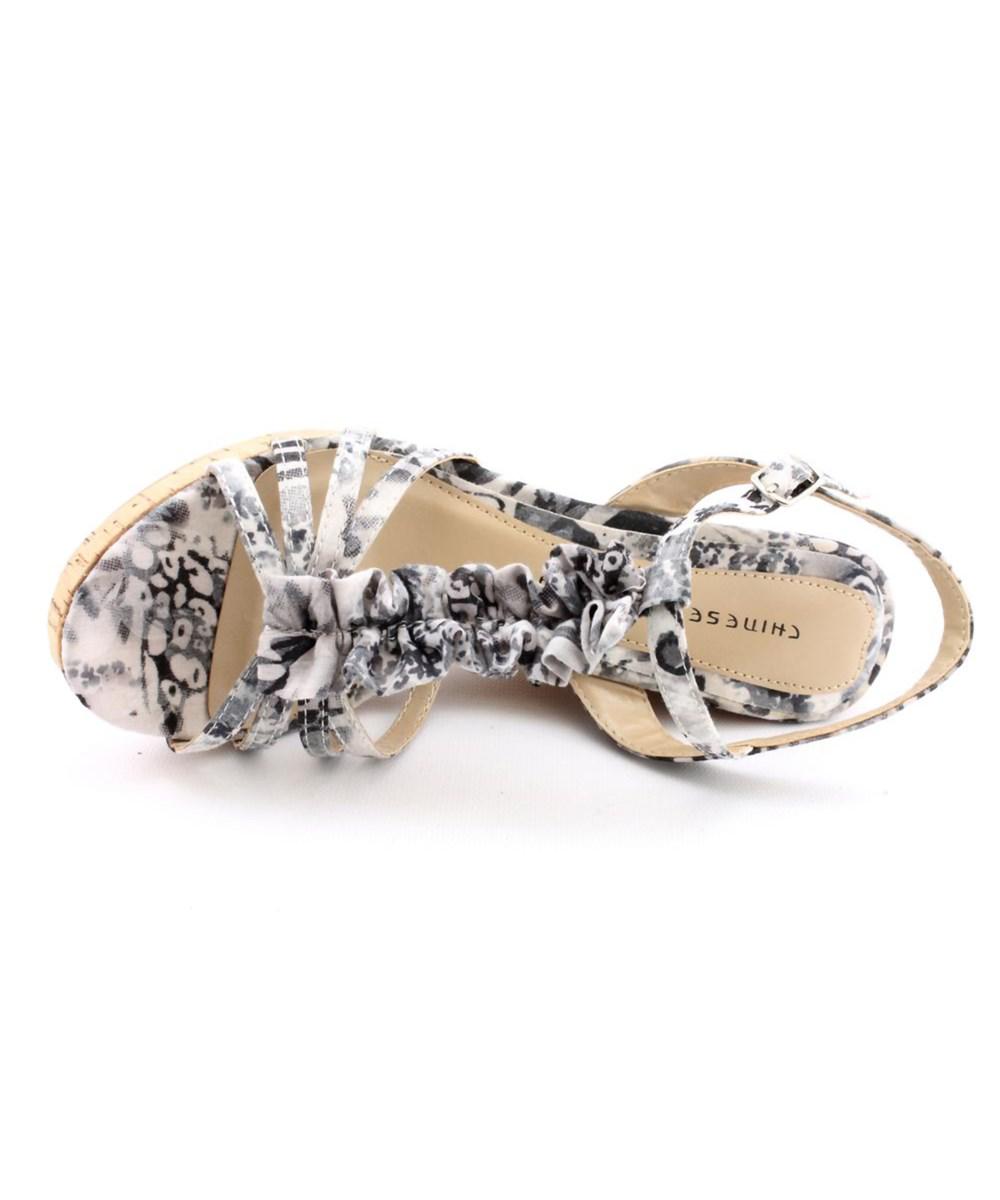 Lyst Chinese Laundry Venice Beach Women Open Toe Canvas Wedge Gallery