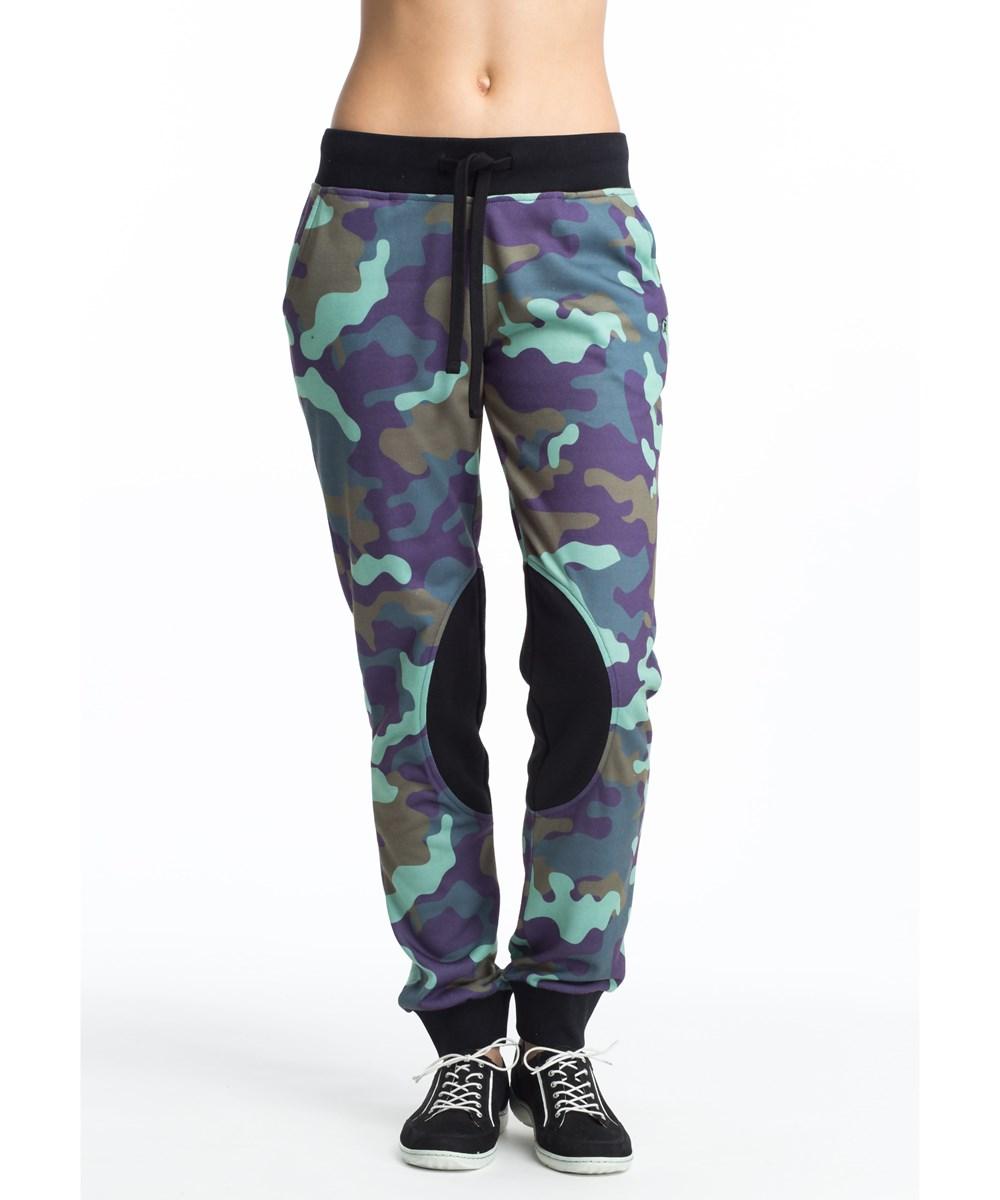 blue camo joggers womens