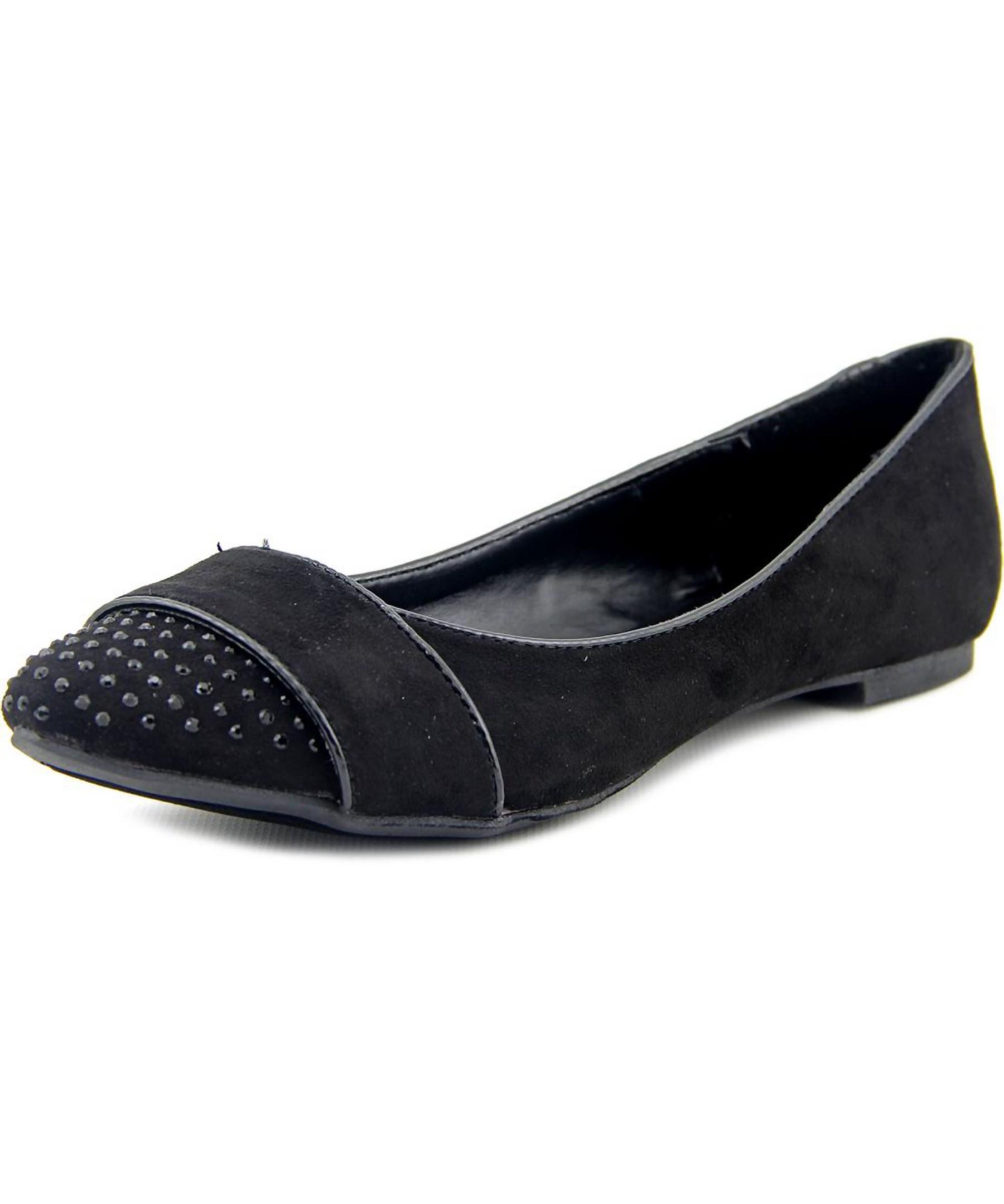 Report Bodhi Women Pointed Toe Synthetic Flats in Black | Lyst