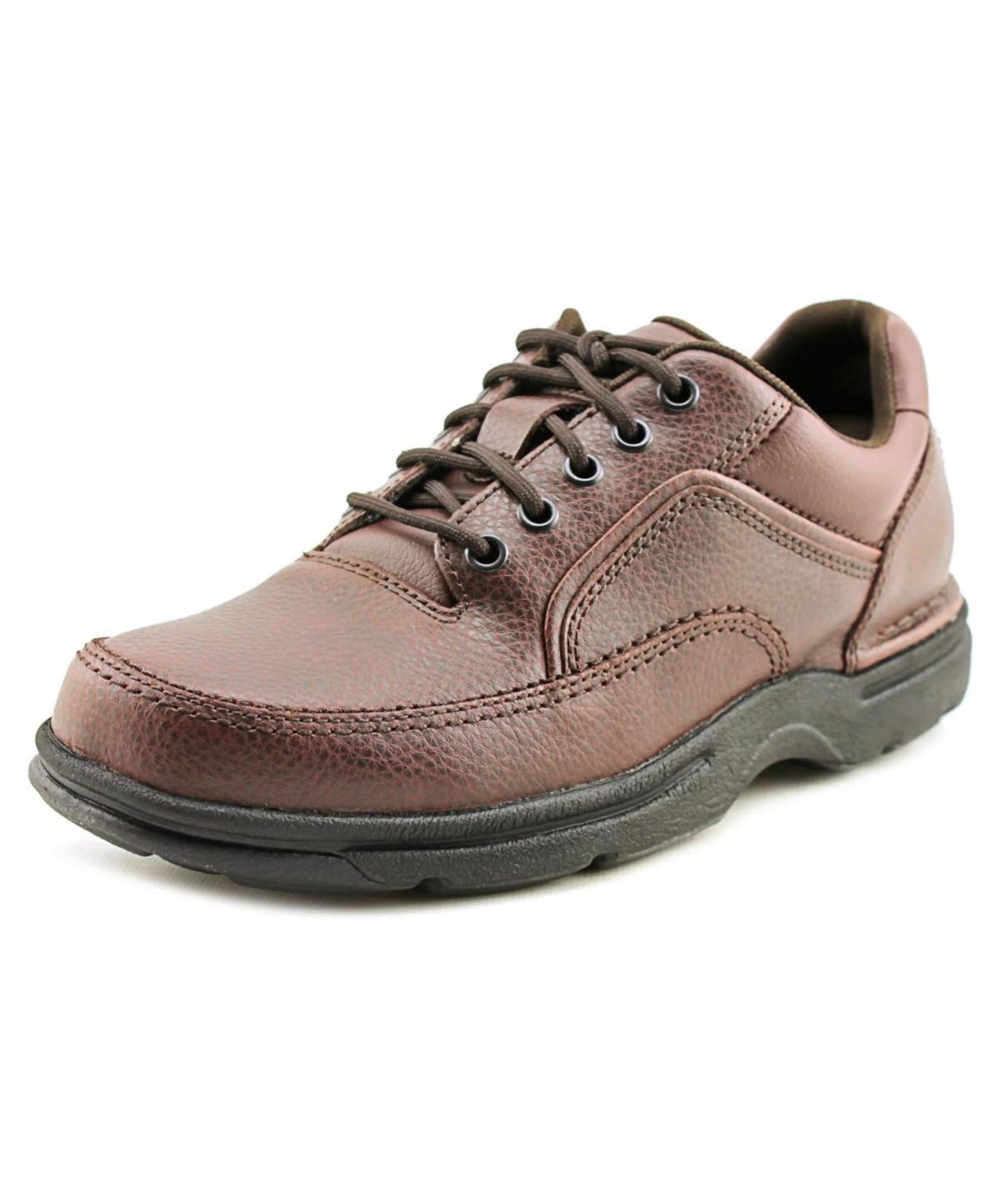 Rockport Eureka Round Toe Leather Walking Shoe in Brown for Men | Lyst