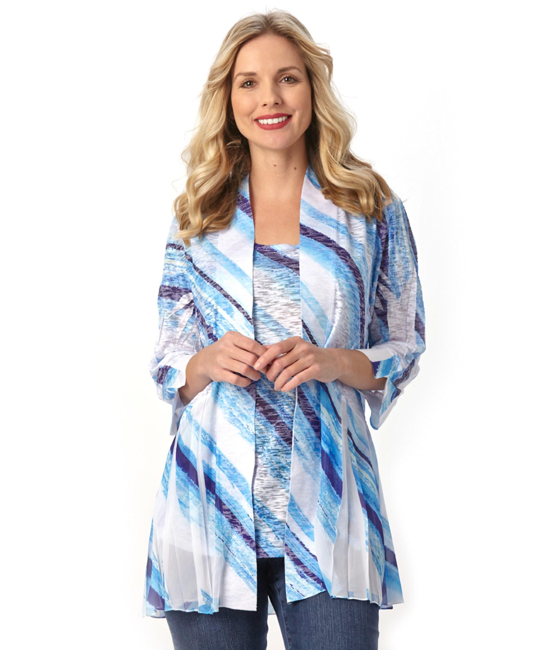 patchington blue striped cardi set in blue lyst patchington blue striped cardi set in blue lyst