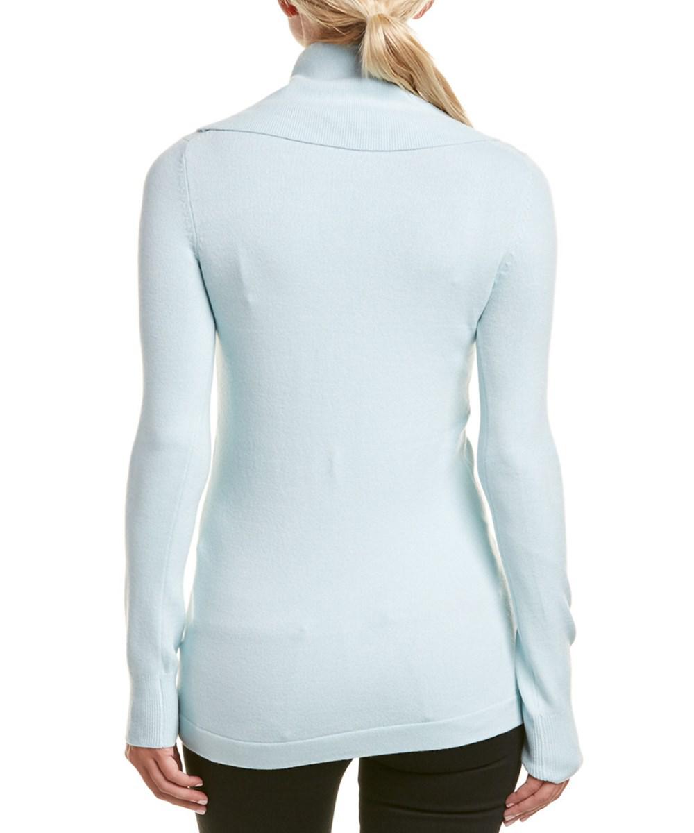 French connection Cowl Neck Tunic Sweater in Blue - Save 6% | Lyst