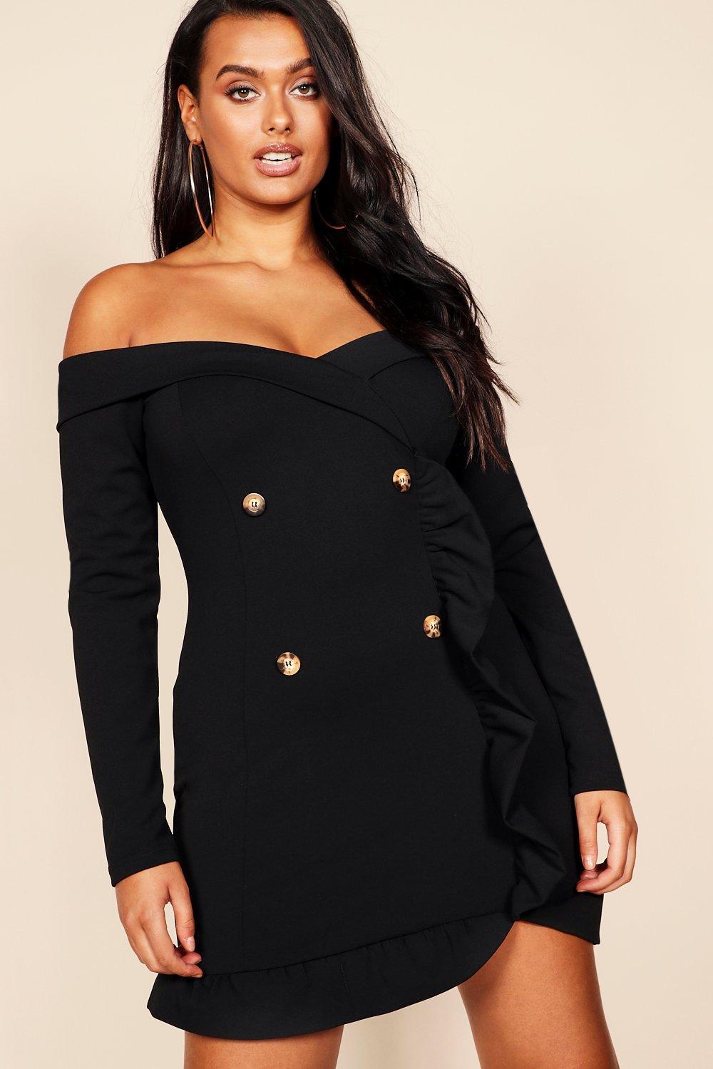 button dress mini