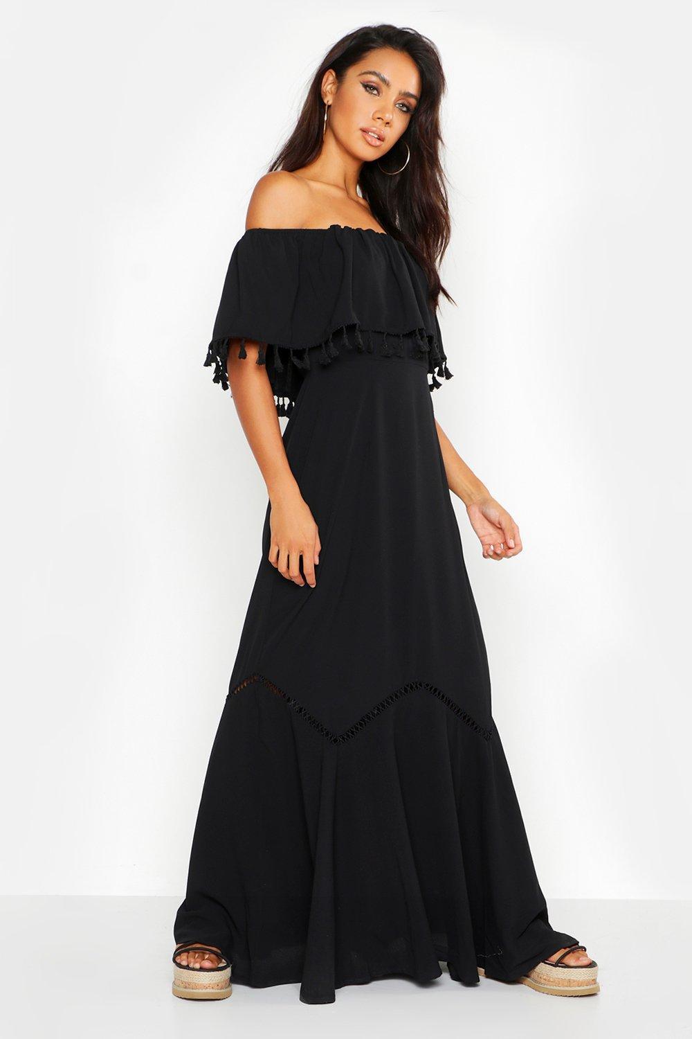 boohoo black evening dress